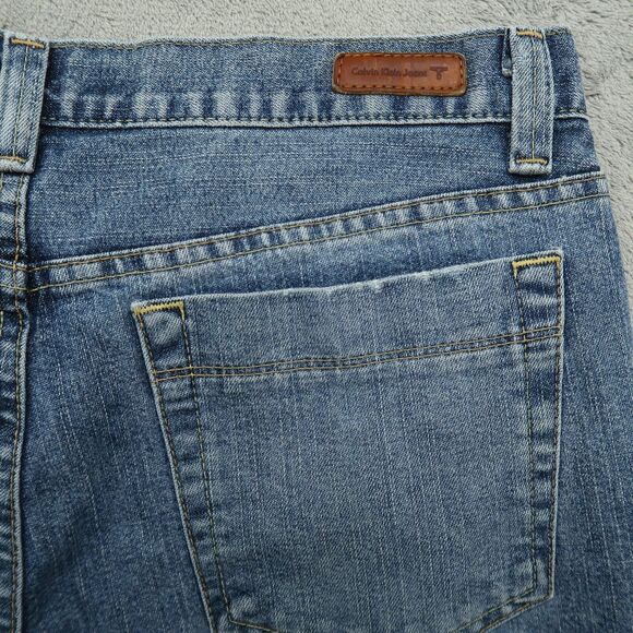 Calvin Klein Jeans Women's Size 8 Blue Mid-Rise Cropped Denim Pants 25" Inseam - Picture 15 of 16
